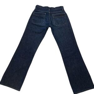 Pepe jeans London blue women 100% cotton high rise bootcut straight 90’s size 28